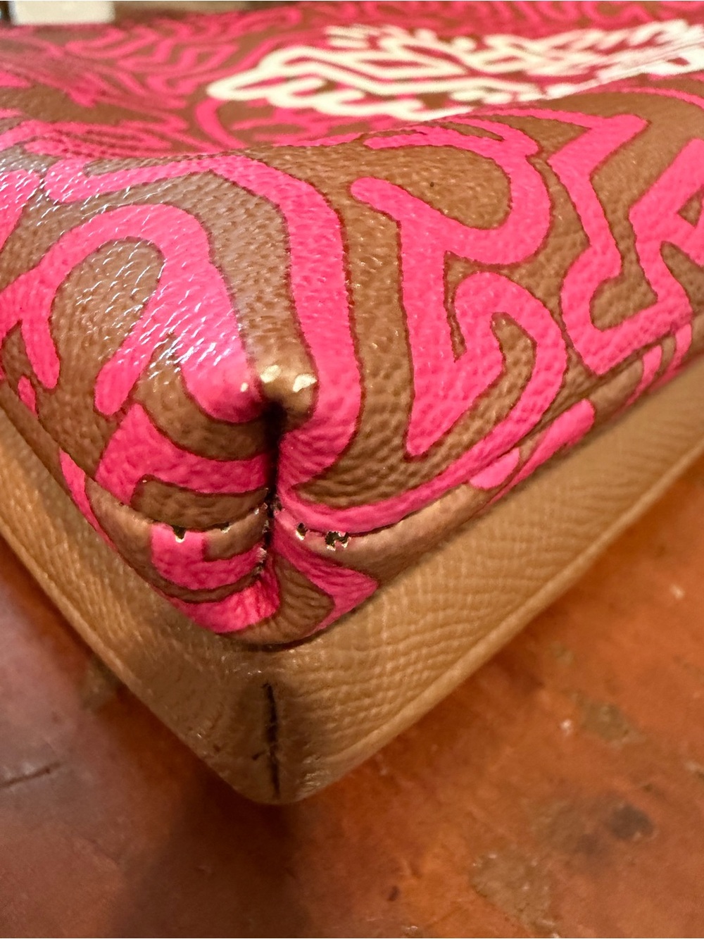 COACH x Keith Haring Lyla Crossbody Bag F11773 Fuchsia Brown Flying Angel Art - Picture 7 of 16